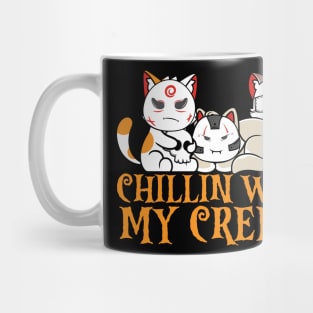 Chillin With My Creeps Cat Horror Mug